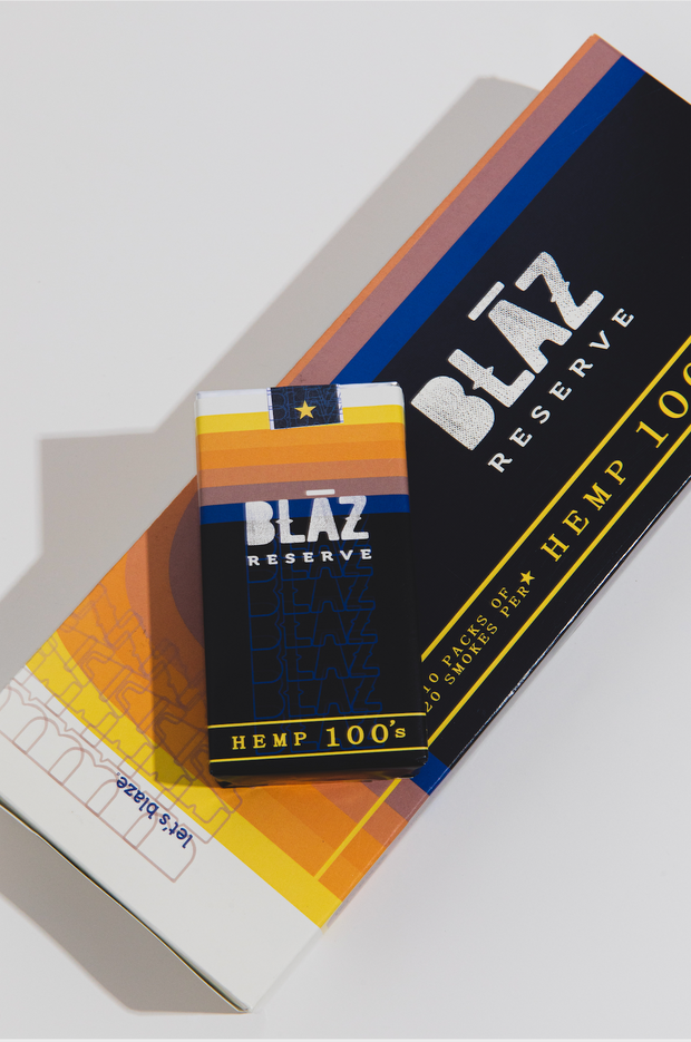 Carton: 10 PACKS of 20 Pack Blāz Reserve Ultra-Premium Hemp Smokes